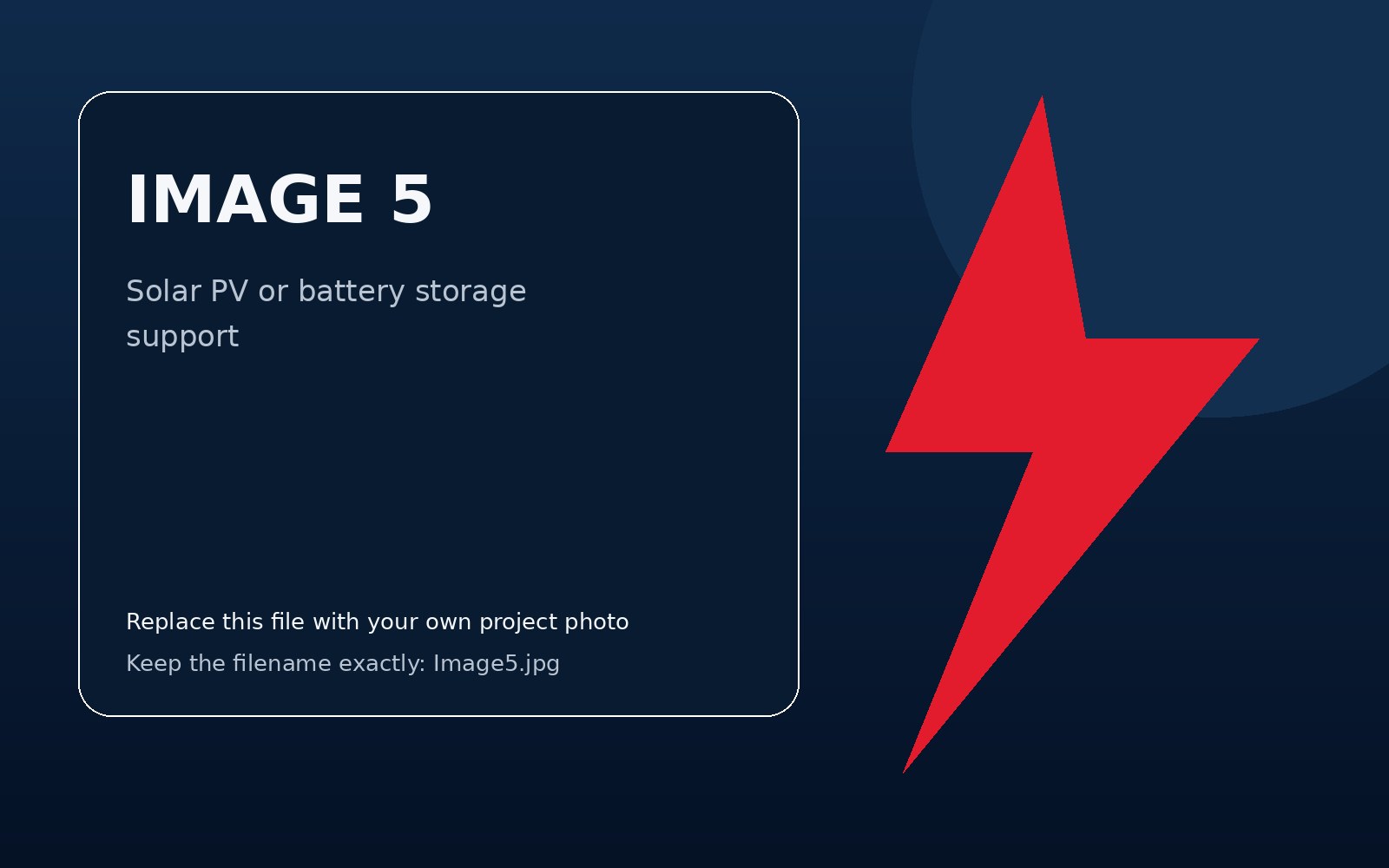 Solar and battery placeholder